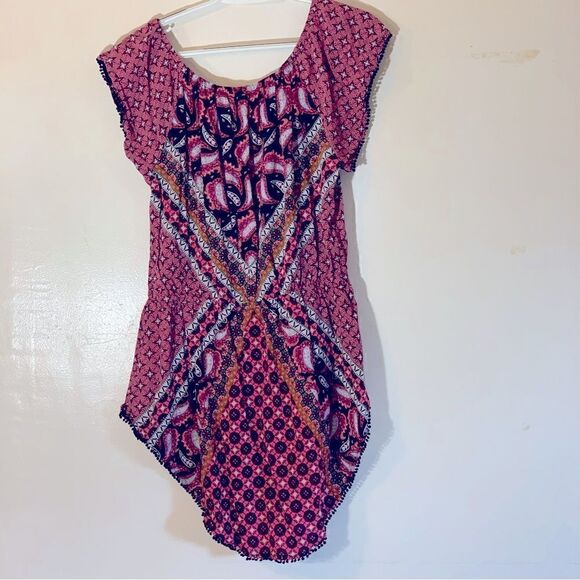 Victorias Secret Sleep Dress Stars & Paisley Pink Black Sz Medium Gorgeous - Picture 5 of 7